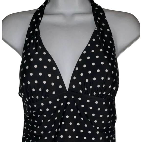 2 BAMBOO Ladies' Swimsuit Black & White Polka Dot Size XXL 14-16 Tummy Control - Picture 5 of 15